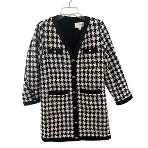 Tuckernuck Pomander Place Coco Tweed Houndstooth Mini Dress Medium